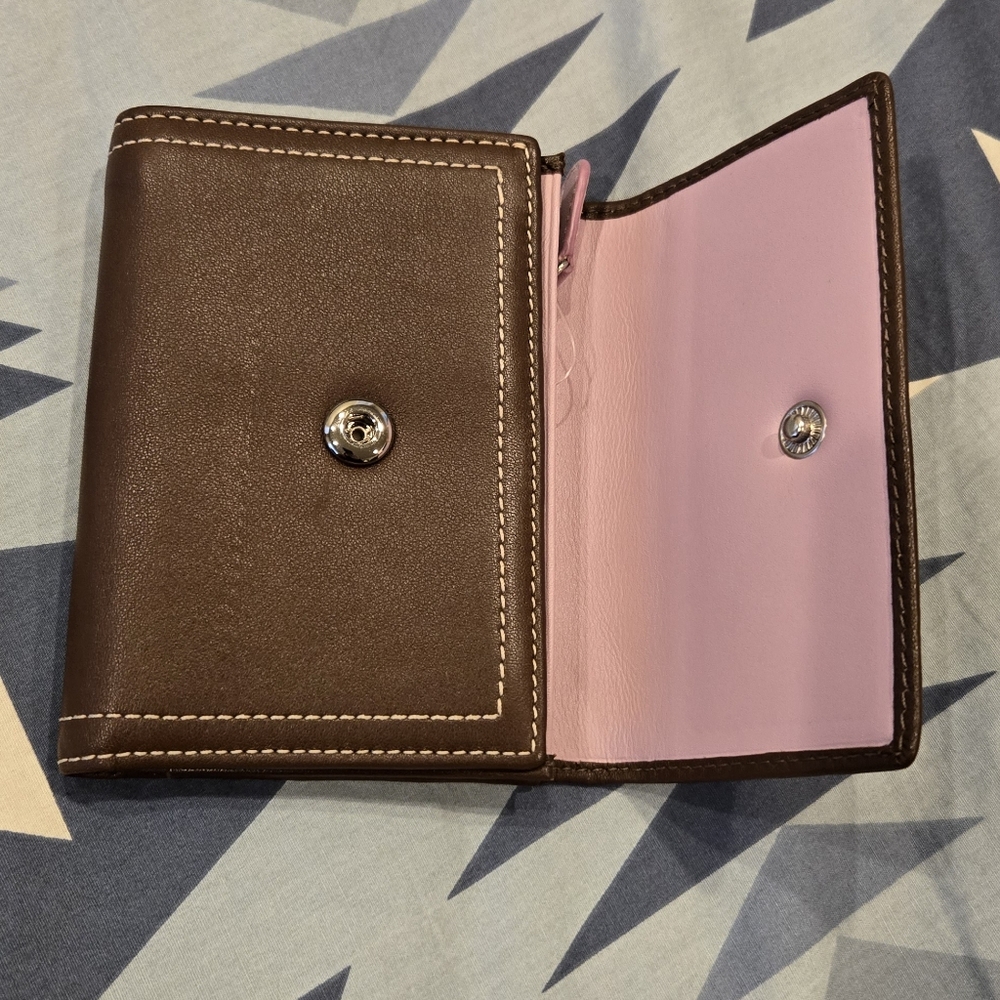 Vintage Coach Wallet Chocolate/Pink - Picture 8 of 13